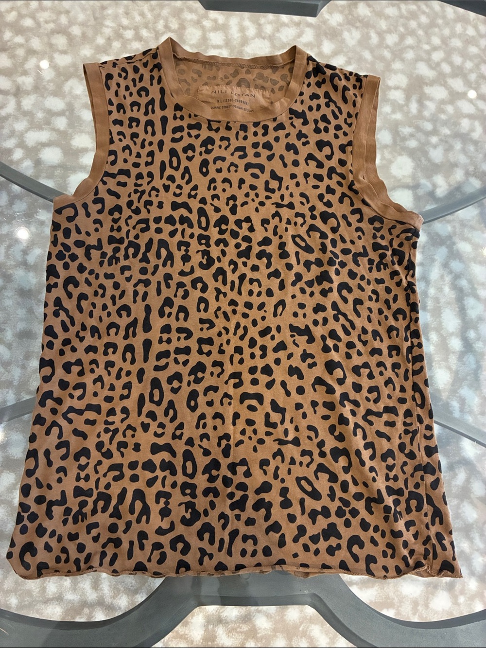 Nili Lotan xs sleeveless Leopard Print Top - Brown/Black